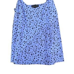 P.J. Salvage Blue Tank Top with Black Spots